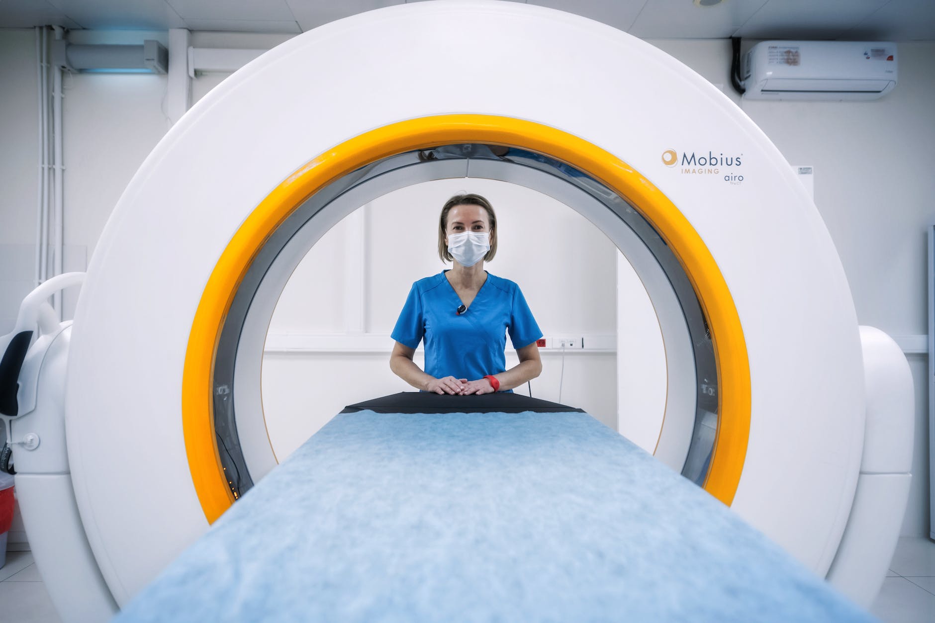 magnetic resonance imaging machine and nurse